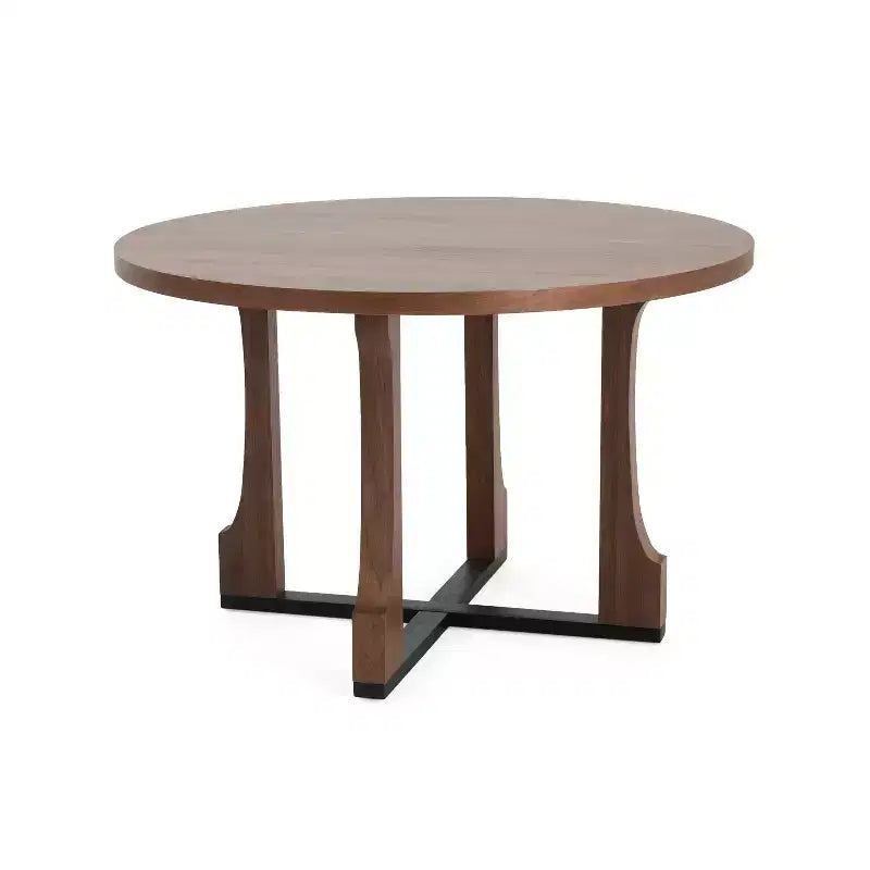 Vatros Wooden Dining Table Round Dining Table for 4