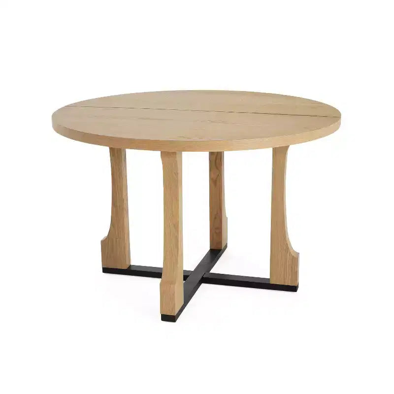 Vatros Wooden Dining Table Round Dining Table for 4