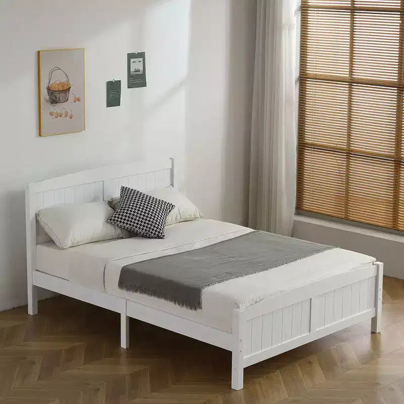 Karl Home Full Size Solid Wood Bed Frame White