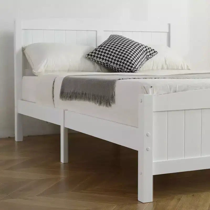 Karl Home Full Size Solid Wood Bed Frame White