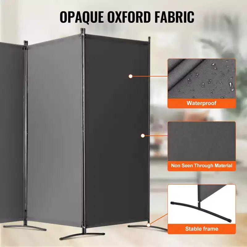 VEVOR Room Divider, 3 Panel Room Divider, Folding Privacy Screen and Portable Partition Divider for Room Separation, Freestanding Room Partitions
