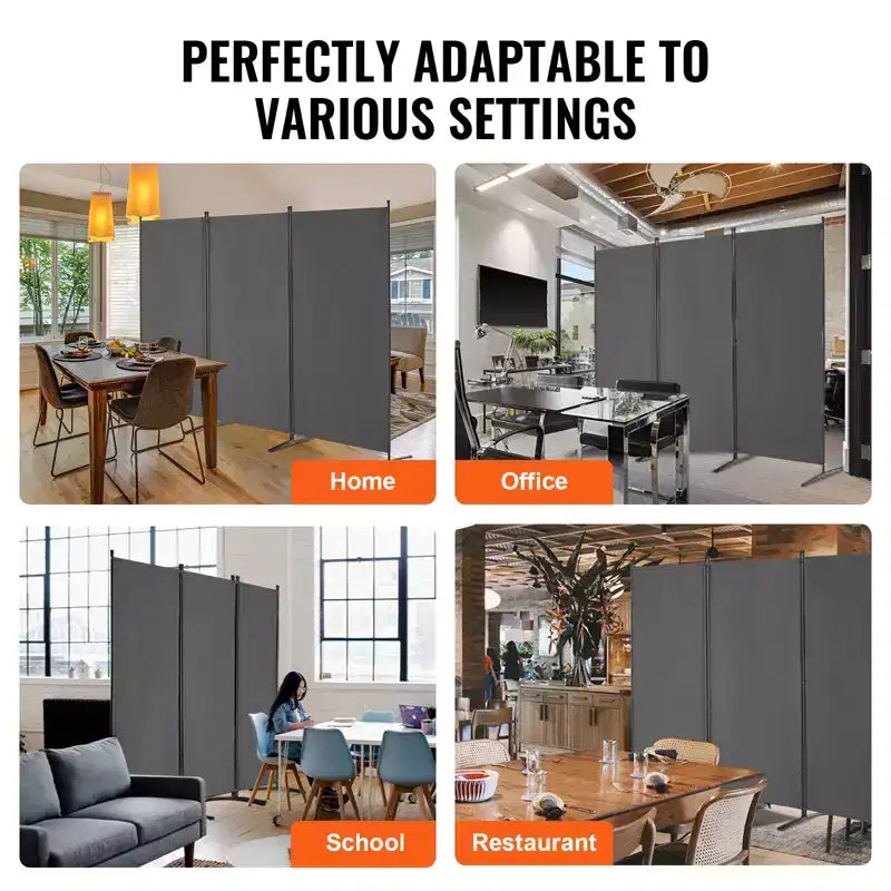 VEVOR Room Divider, 3 Panel Room Divider, Folding Privacy Screen and Portable Partition Divider for Room Separation, Freestanding Room Partitions