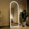 26x65 LED Arched Full-Length Mirror with LED Lights, Standing Mirror for Bedroom, Wall-Mounted Full-Length Mirror, A-Mirror