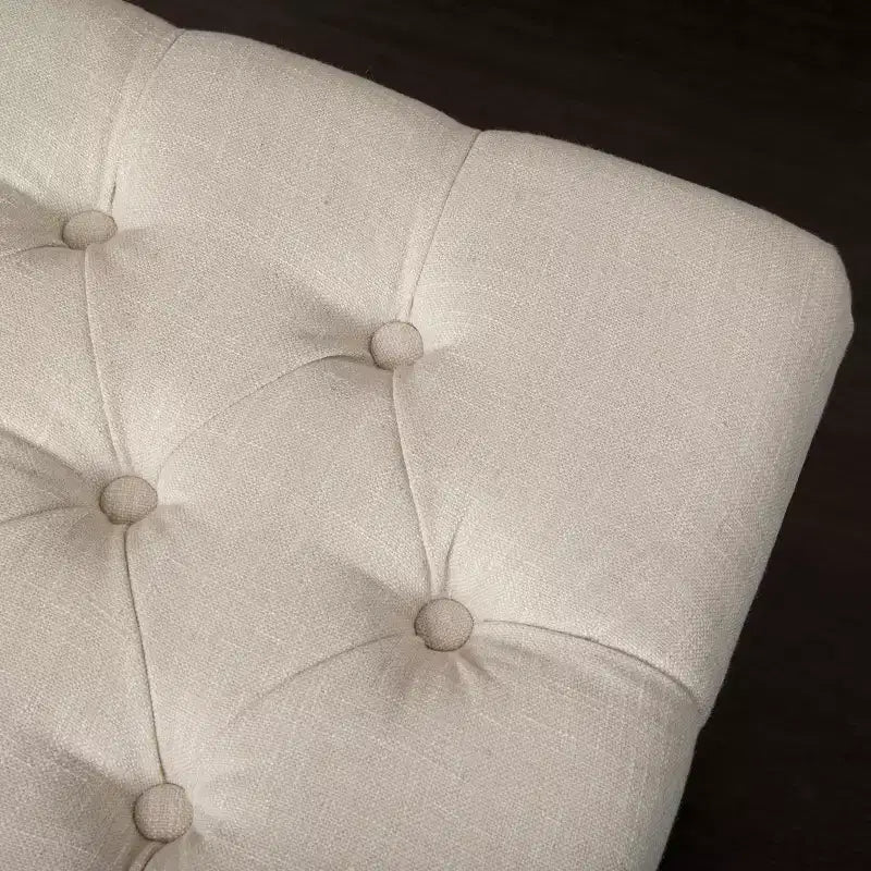 GDFStudio Jaymee Contemporary Tufted Fabric Upholstered Ottoman Bench