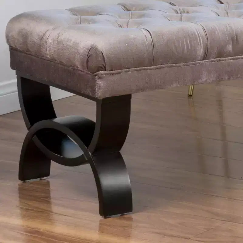 GDFStudio Jaymee Contemporary Tufted Fabric Upholstered Ottoman Bench