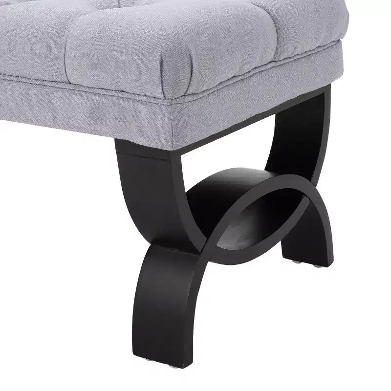 GDFStudio Jaymee Contemporary Tufted Fabric Upholstered Ottoman Bench