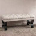 GDFStudio Jaymee Contemporary Tufted Fabric Upholstered Ottoman Bench
