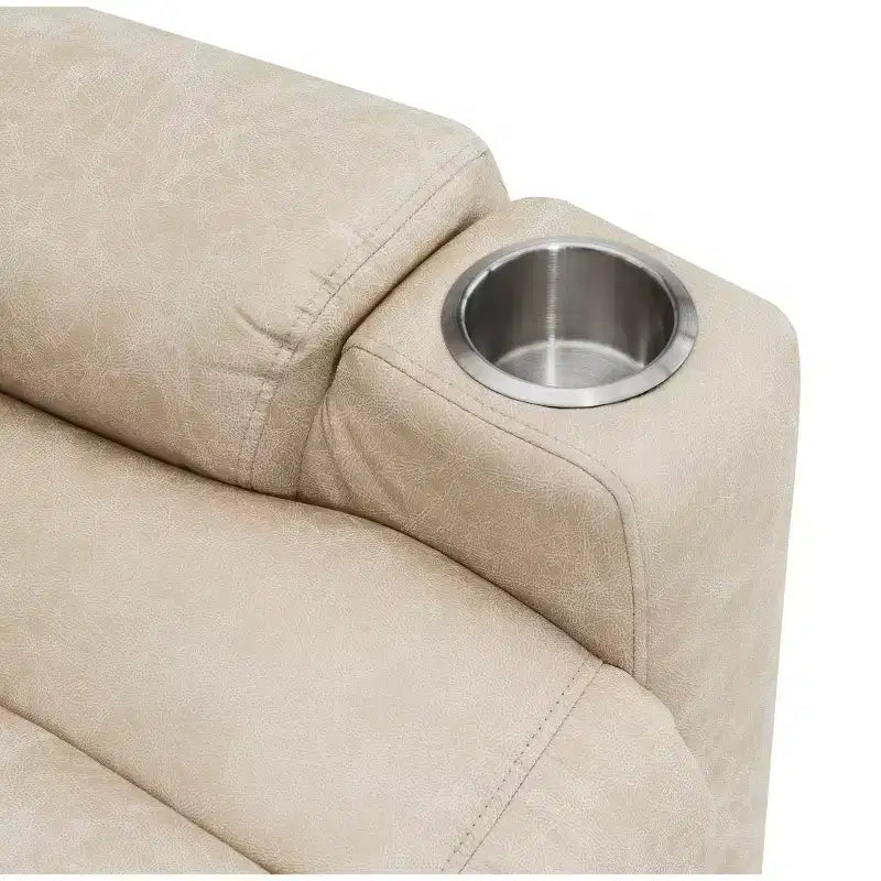 Okak Leather Accent Recliner Chair with Lift Heating and Massage Function Modern Power Motion Recliner for Living Room Reading Room