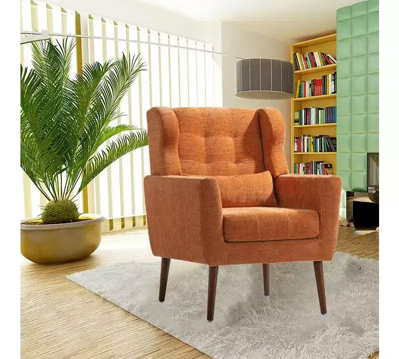 Okak Accent Chairs for Bedroom, Mid Century Modern Accent Chair, Teddy Fabric Chairs Comfy Reading Chair, Lounge Arm Chairs Armchair
