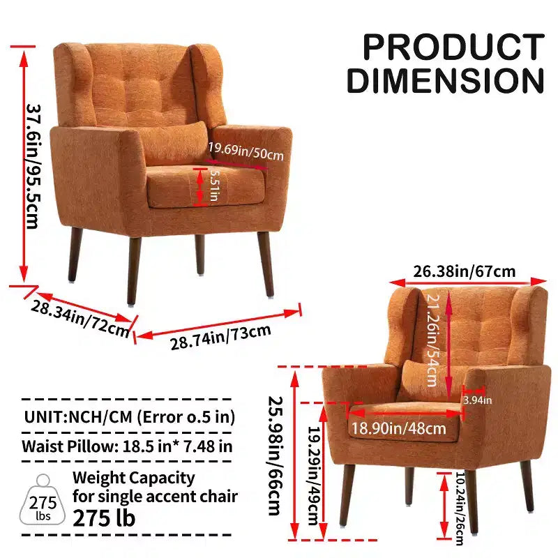 Okak Accent Chairs for Bedroom, Mid Century Modern Accent Chair, Teddy Fabric Chairs Comfy Reading Chair, Lounge Arm Chairs Armchair