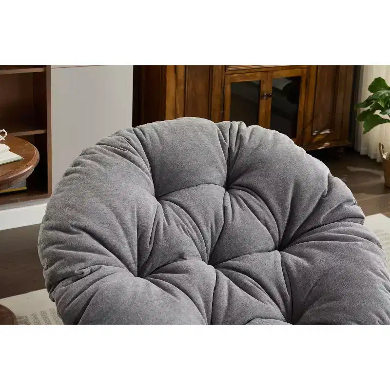 Okak Chenille Oversized Swivel Accent Chair for Bedroom,Comfy Papasan Chair for Living Room,Apartment