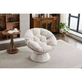 Okak Chenille Oversized Swivel Accent Chair for Bedroom,Comfy Papasan Chair for Living Room,Apartment