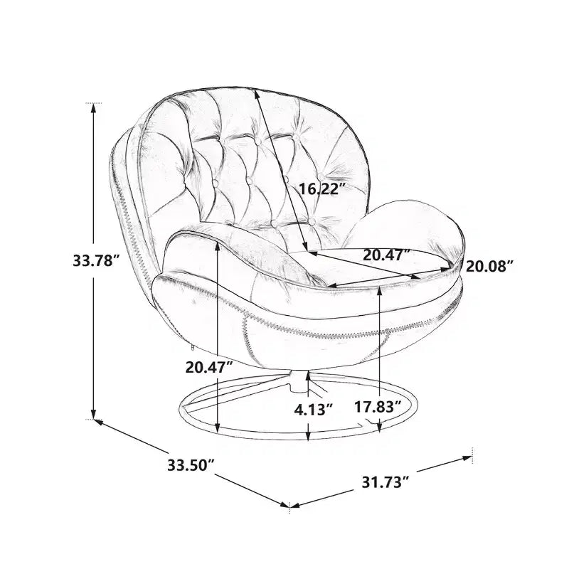 Okak Modern Accent Chairs for Bedroom with Ottoman, Accent Leisure Chair with Cushioned Seat