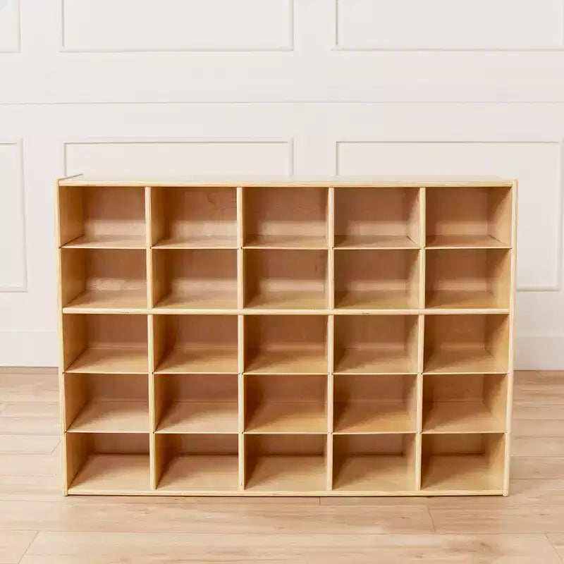 ECR4Kids Streamline 25 Cubby Tray Storage Cabinet, 5x5, Classroom Furniture