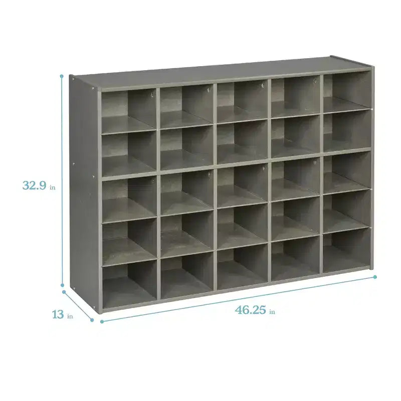 ECR4Kids Streamline 25 Cubby Tray Storage Cabinet, 5x5, Classroom Furniture