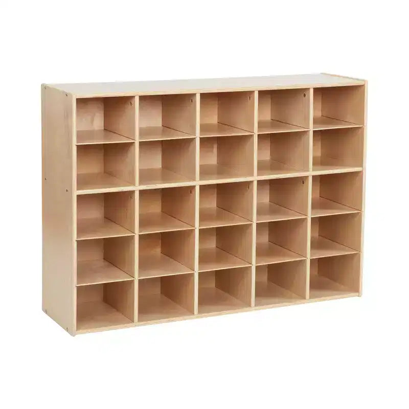 ECR4Kids Streamline 25 Cubby Tray Storage Cabinet, 5x5, Classroom Furniture