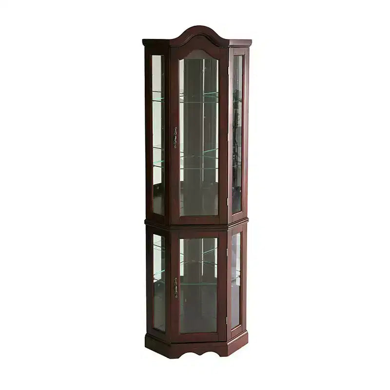 Canterdale Corner Curio Cabinet - Brown - SEI