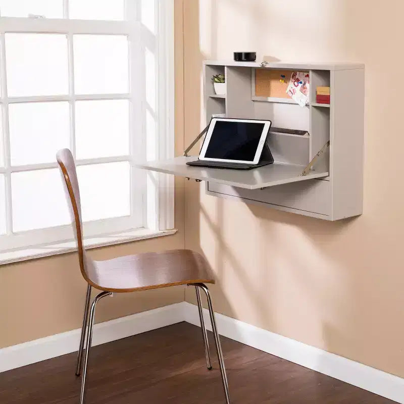 Benwick Wall Mount Laptop Desk - Grey - SEI