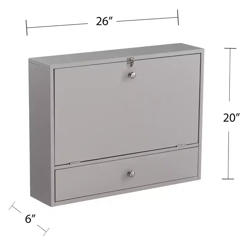 Benwick Wall Mount Laptop Desk - Grey - SEI