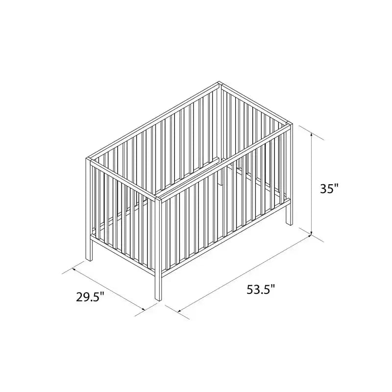 Baby Relax Ema 3-in-1 Convertible Crib