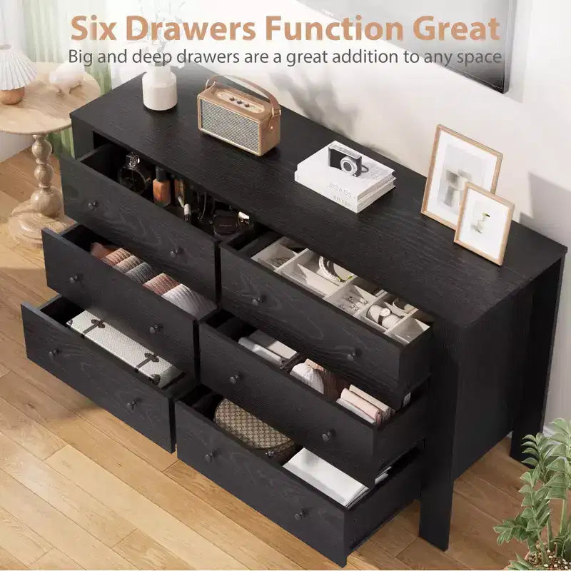 Modern Tall Dresser, Drawer Storage Chest for Bedroom, Wooden Organizer with Drawers for Entryway Hallway