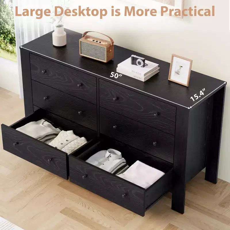 Modern Tall Dresser, Drawer Storage Chest for Bedroom, Wooden Organizer with Drawers for Entryway Hallway