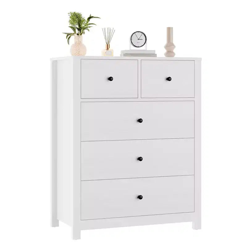 Modern Tall Dresser, Drawer Storage Chest for Bedroom, Wooden Organizer with Drawers for Entryway Hallway