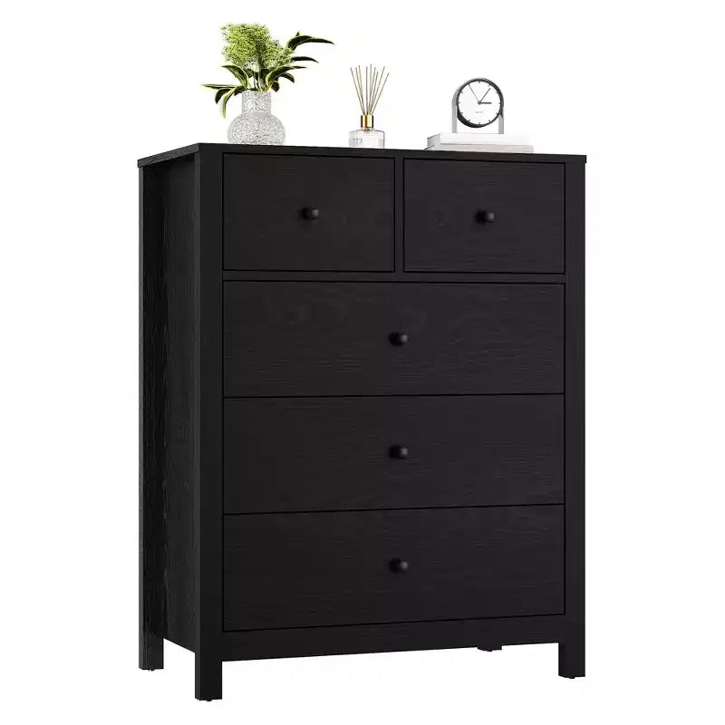 Modern Tall Dresser, Drawer Storage Chest for Bedroom, Wooden Organizer with Drawers for Entryway Hallway