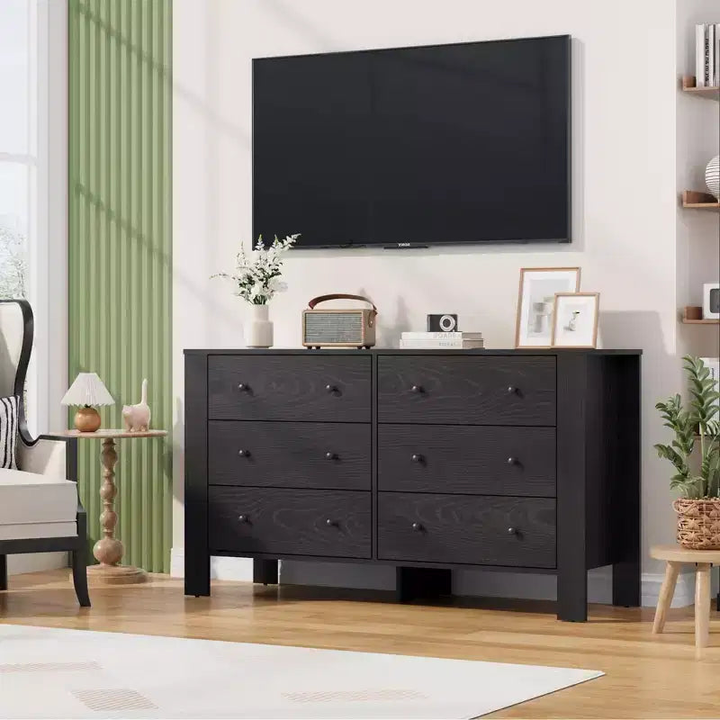Modern Tall Dresser, Drawer Storage Chest for Bedroom, Wooden Organizer with Drawers for Entryway Hallway