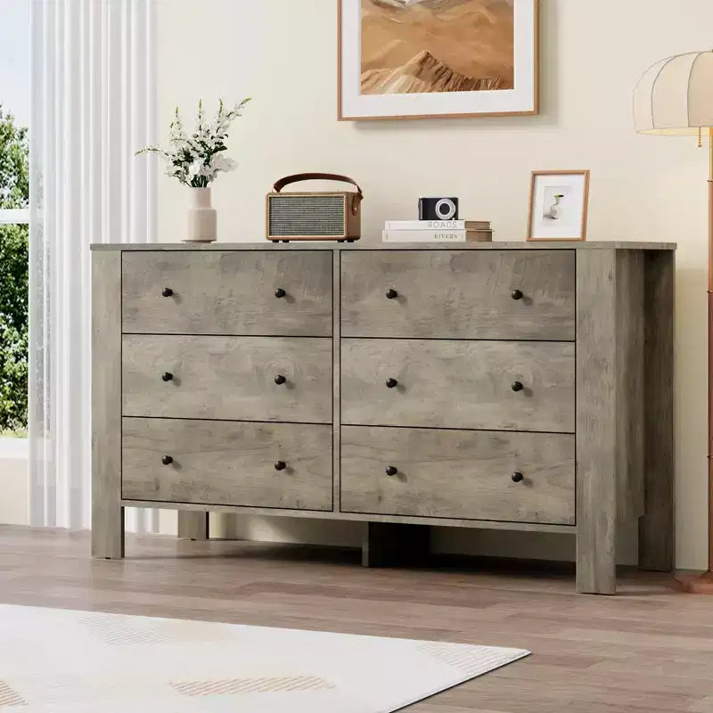 Modern Tall Dresser, Drawer Storage Chest for Bedroom, Wooden Organizer with Drawers for Entryway Hallway