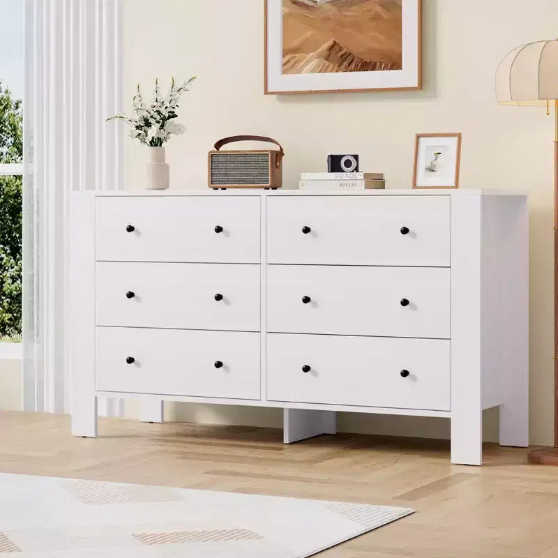 Modern Tall Dresser, Drawer Storage Chest for Bedroom, Wooden Organizer with Drawers for Entryway Hallway