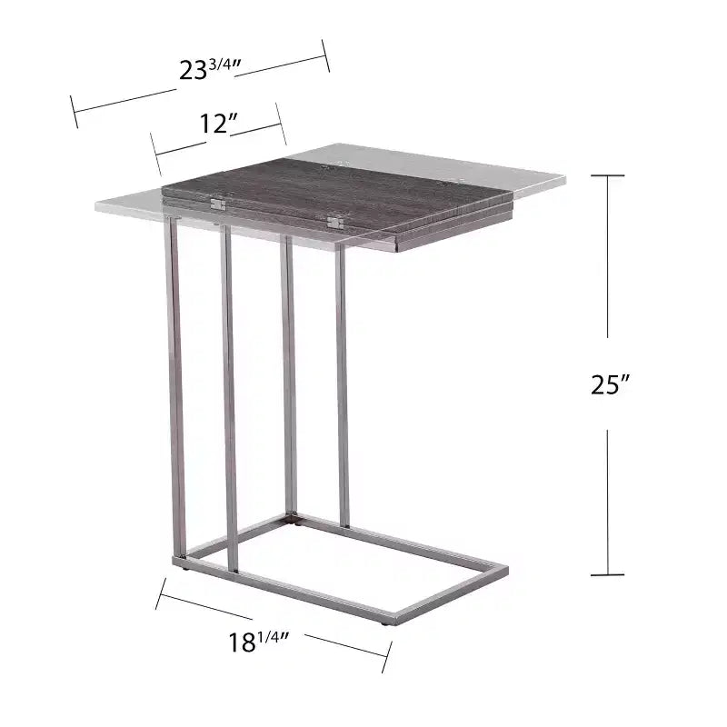 Clarkdom Expandable C-Table - Grey - SEI