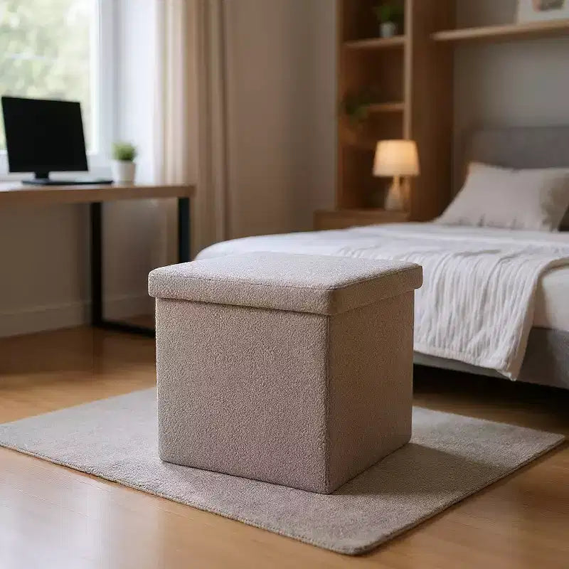 15 Boucle Cube Storage Ottoman
