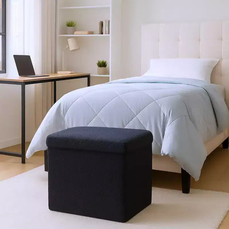 15 Boucle Cube Storage Ottoman