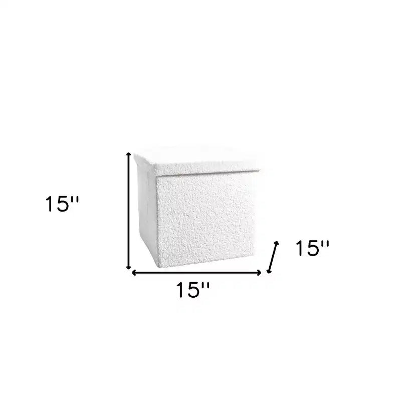 15 Boucle Cube Storage Ottoman