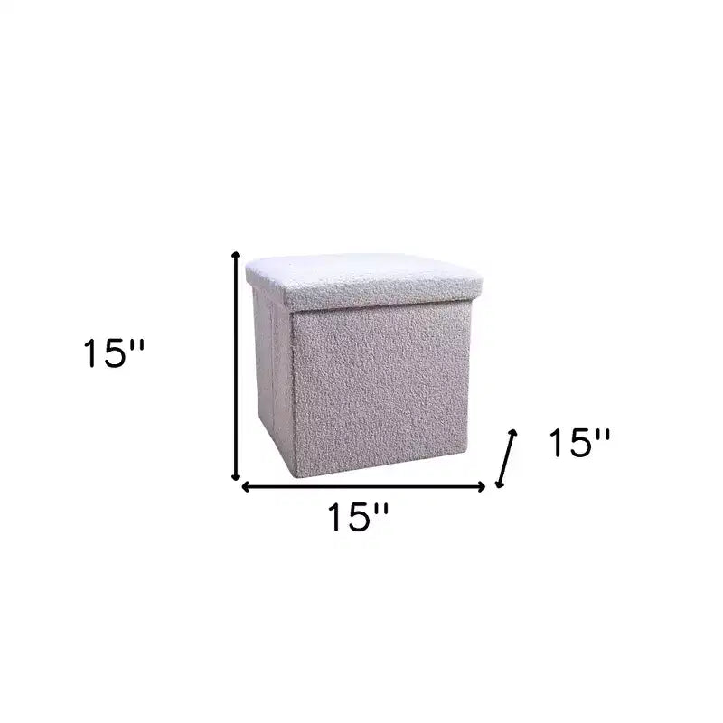15 Boucle Cube Storage Ottoman