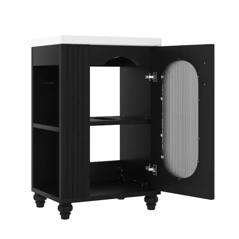 20 Small Bathroom Vanity Sink Combo with Storage , Bathroom Floor Cabinet with Adjustable Shelf