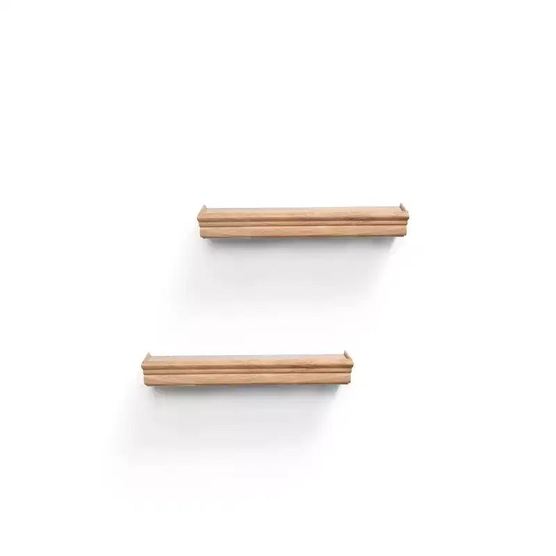 17.9 Maple Floating Shelf C invisible-bracket wood wall mount, perfect bathroom/bedroom/kitchen dcor or book/plant display, easy install.