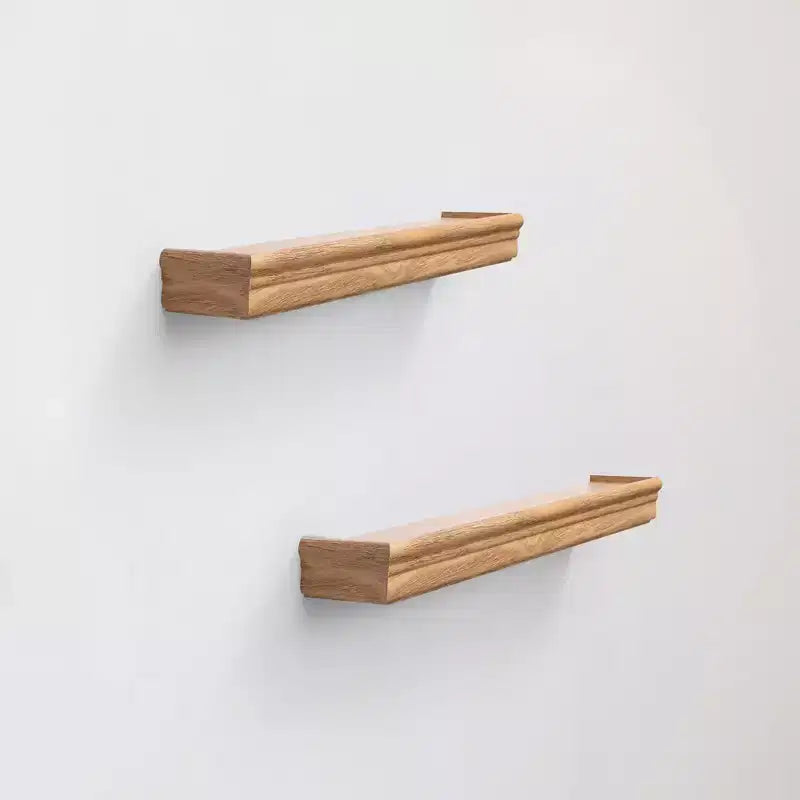 17.9 Maple Floating Shelf C invisible-bracket wood wall mount, perfect bathroom/bedroom/kitchen dcor or book/plant display, easy install.
