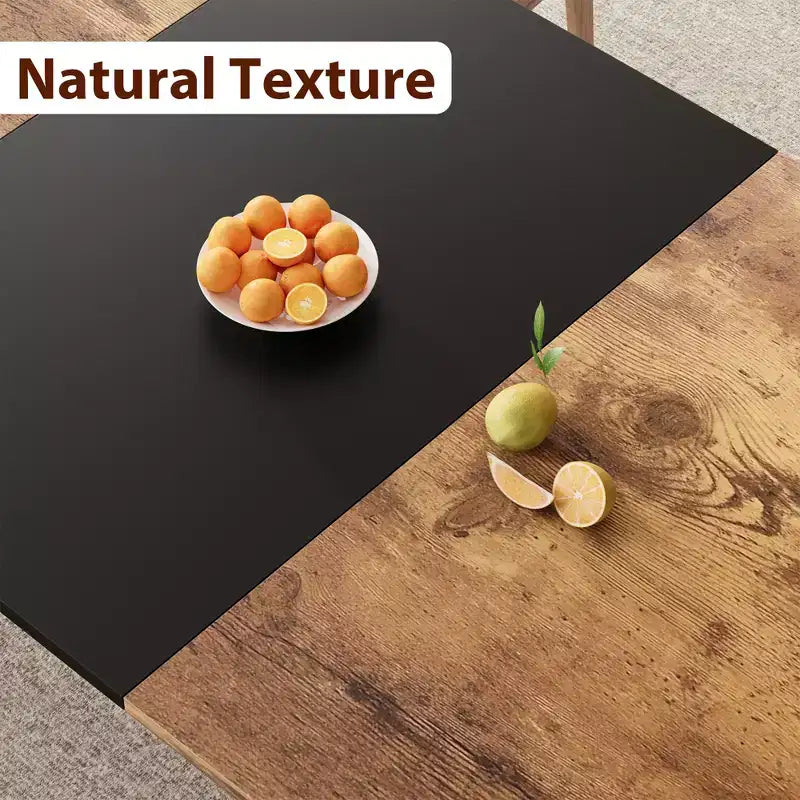 78 Inch Kitchen Table for 6-8 People, Industrial Dining Table with Metal Frame, Wide Large Rectangular Dinner Table for Kitchen, Dining Room