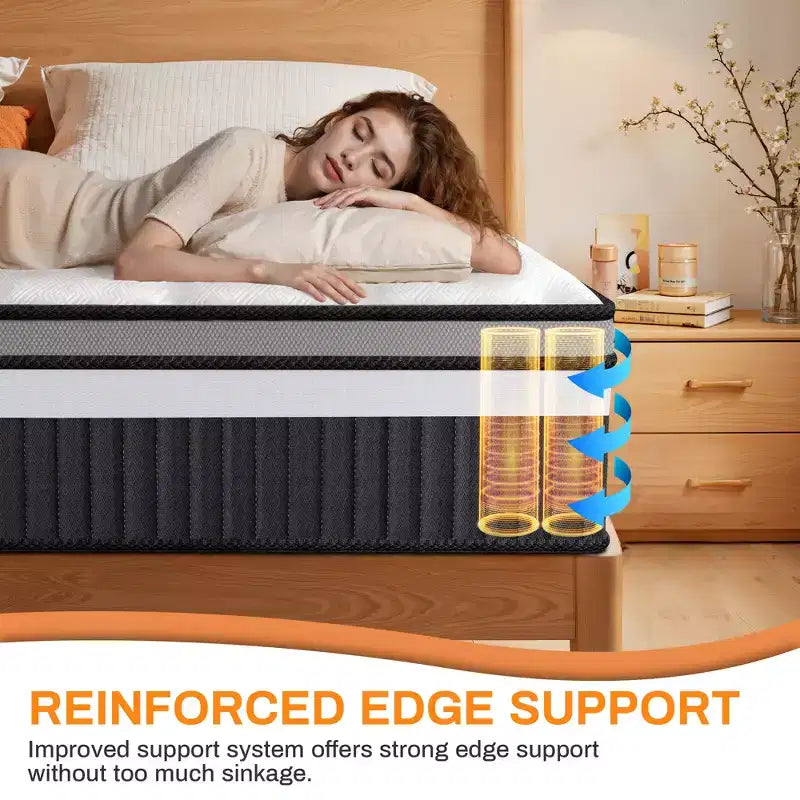 14 King Cooling Gel Memory Foam Mattress in a Box C Medium Firm, Pressure Relief, Breathable