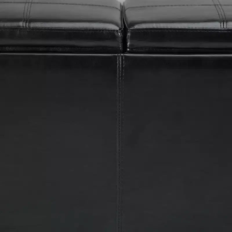Okak 42IN Wide Storage Ottoman with 3 Flip-Over Serving Trays, Bench with Storage and Child Safety Hinges, End Of Bed Bench for Bedroom