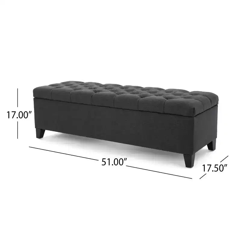 TUYOHW Modern Storage Bench with Upholstered End of Bed Bench Bedroom Vanity Stool with Button Tufted Entryway Bench for Living Room, Entryway