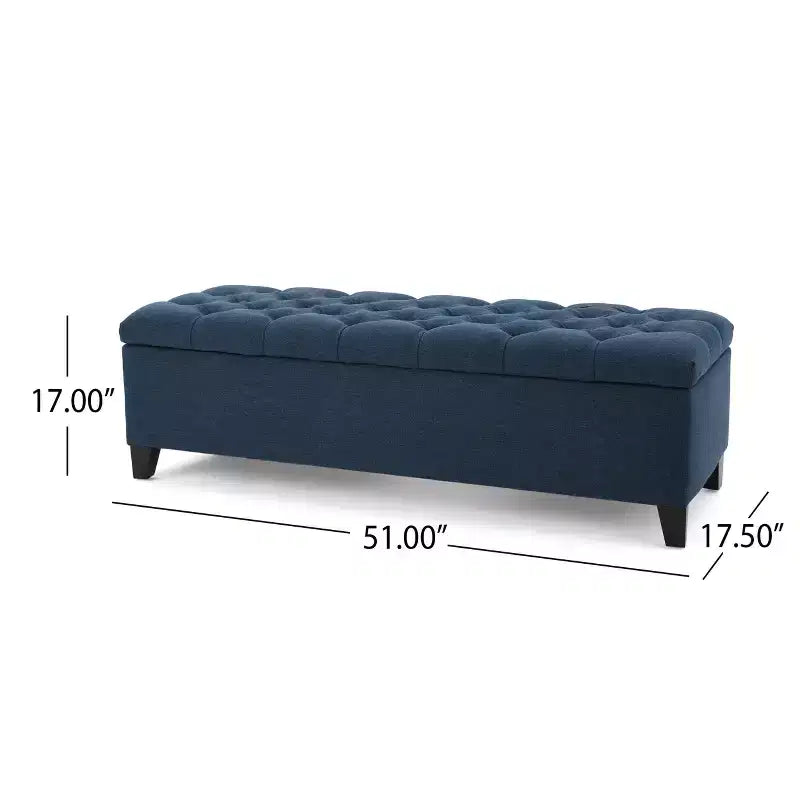 TUYOHW Modern Storage Bench with Upholstered End of Bed Bench Bedroom Vanity Stool with Button Tufted Entryway Bench for Living Room, Entryway