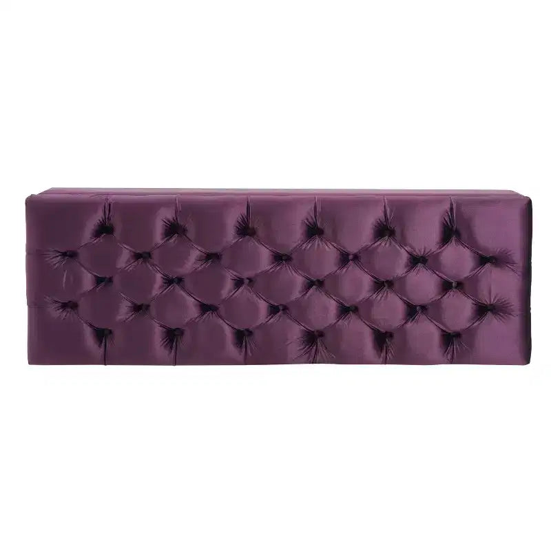 TUYOHW Modern Storage Bench with Upholstered End of Bed Bench Bedroom Vanity Stool with Button Tufted Entryway Bench for Living Room, Entryway