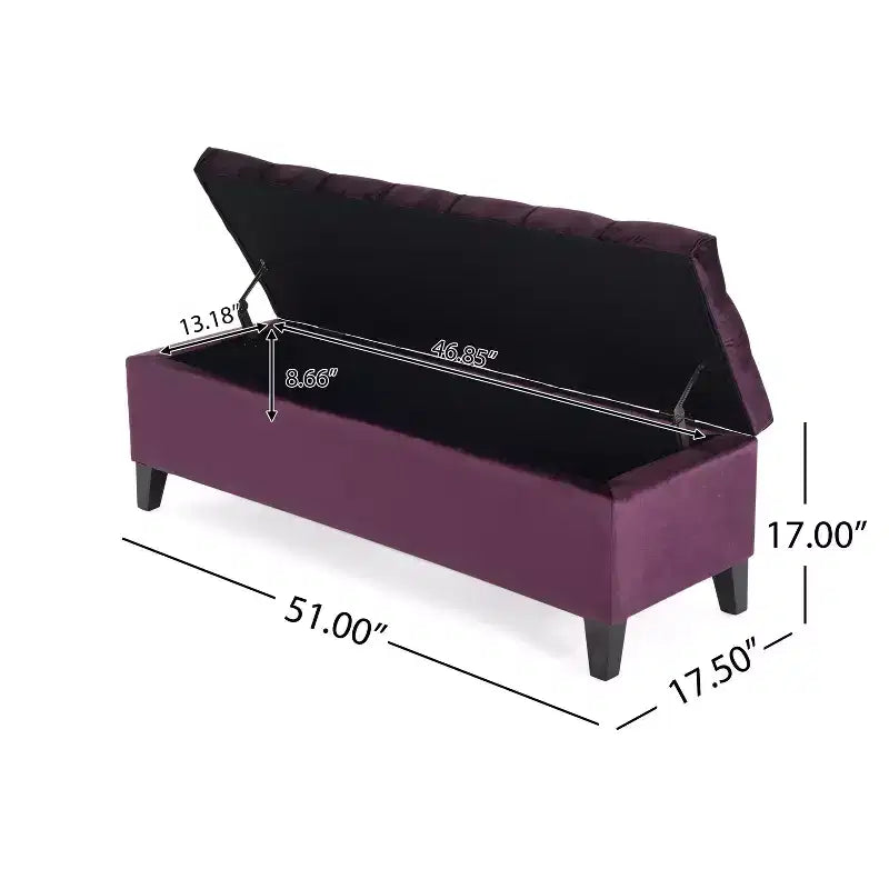 TUYOHW Modern Storage Bench with Upholstered End of Bed Bench Bedroom Vanity Stool with Button Tufted Entryway Bench for Living Room, Entryway