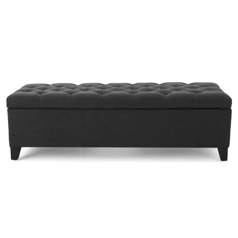 TUYOHW Modern Storage Bench with Upholstered End of Bed Bench Bedroom Vanity Stool with Button Tufted Entryway Bench for Living Room, Entryway