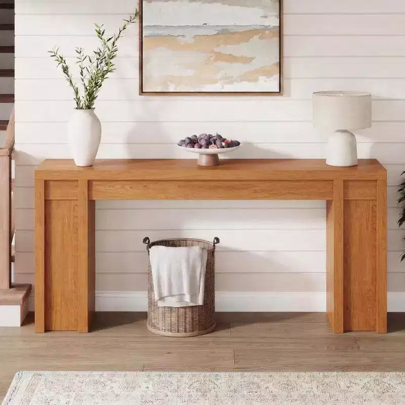 70 Extra-Long Console Table C Wooden Sofa Table for Behind Couch, Entryway, Foyer and Hallway