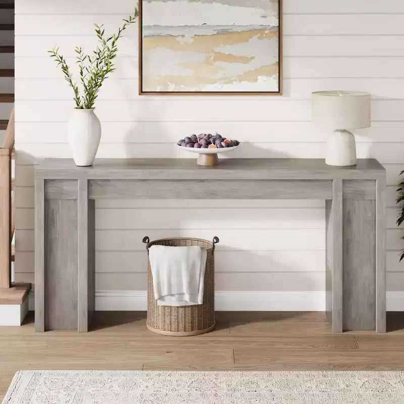 70 Extra-Long Console Table C Wooden Sofa Table for Behind Couch, Entryway, Foyer and Hallway