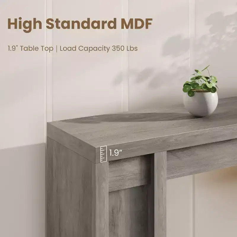 70 Extra-Long Console Table C Wooden Sofa Table for Behind Couch, Entryway, Foyer and Hallway